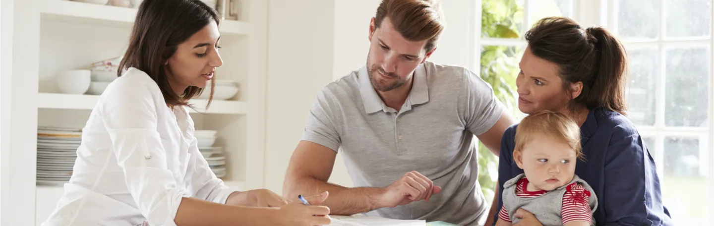 Family meeting with a financial professional